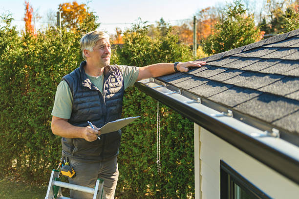 Professional Roofing technician working in Capron, IL
